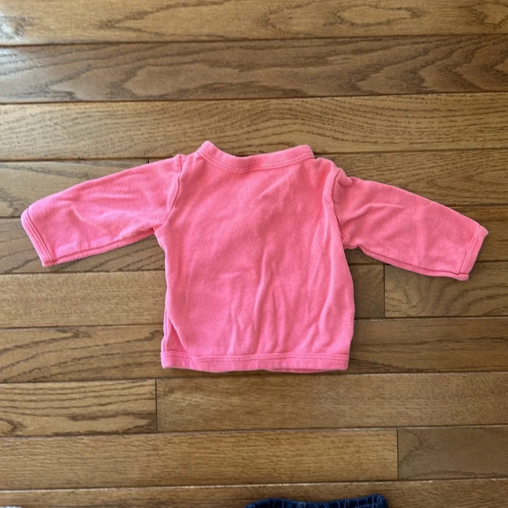 💓 CARTER’S matching set girls size 3 months cardigan shirt pants baby girl